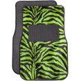 thumbnail image 2 of BDK CPR Zebra Print Carpet Floor Mats For Car Truck SUV | Universal Fit White Pink Purple 2 of 4