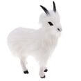 thumbnail image 1 of Mini simulación acogedora cabra oveja acogedora figura acurrucándose juguete de peluche decoración Blanco, 1 of 9