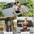 thumbnail image 5 of Memory Foam Camping Cot Mattress Pad, 3 Inch Thick Sleeping Pad with Waterproof Cover, 72"×24"×3" Non-Slip Portable Roll up Cot Mattress Pad Mat for Travel Truck Bed Tent, Not for 75"×30", Gray, 5 of 7