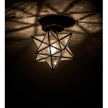 

9 in. Moravian Star Flushmount Clear Seedy