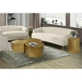 thumbnail image 2 of Meridian Furniture Table Basse Modulaire Hexagonale Brossée Or 3 Pcs, 2 of 3