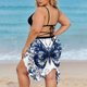 thumbnail image 2 of TaTaai Women Fashion Solid Color Butterfly Beach Cover Up Sheer Chiffon Long Wrap Skirt with Tie Waist Lightweight Sarong for Swimwear Pool Party Vacation All Season Gift, 2 of 9