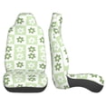 thumbnail image 4 of ZICANCN Car Seat Covers Front Seats Only, Green Floral Patchwork Plaid Automotive Seat Covers Protectors for Cars Trucks Suv 2 Pack, 4 of 8