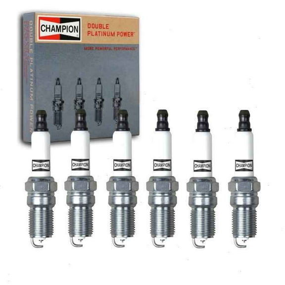 6 pc Champion Double Platinum Spark Plugs compatible with Ford Escape 3.0L V6 2001-2012