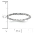 thumbnail image 4 of 14k White Gold Polished Size 9 U-Shared Prong 1/2 carat Diamond Complete Eternity Band, 4 of 5