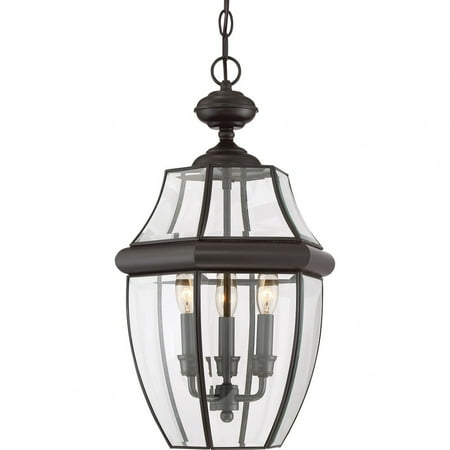 NY1179Z-Quoizel Lighting-Newbury - 3 Light Large Hanging Lantern-Medici Bronze Finish