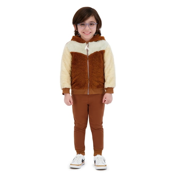 Tahari Toddler Boys 3 Piece Brown Hoodie Set, Sizes 2T-4T