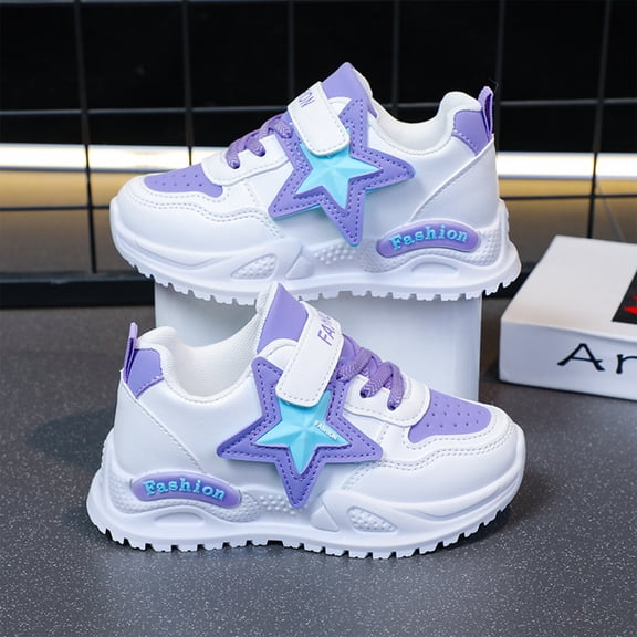Willtoo Toddler Girls Led Shoes Kids Star Decor Sneakers