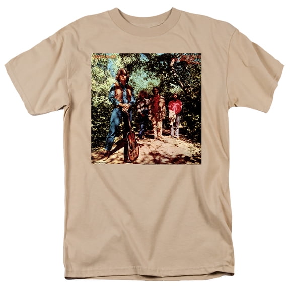 Creedence Clearwater Revival Green River Album Adult 18/1 T-Shirt Sand