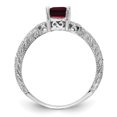 thumbnail image 2 of Auriga Fine Jewelry 14K White Gold 7x5mm Garnet & AA Diamond Ring for Women Size-6, 2 of 4