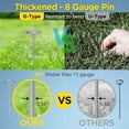 thumbnail image 2 of Landscape Fabric Pins, Thickened 8 Gauge Circle Top Landscape Pins-120 Pcs, Not Easy to Bend 6 inch Galvanized Landscape Fabric Stakes, More Holding Power Than U-Shape Garden Staples(120), 2 of 8
