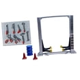 thumbnail image 3 of TISHITA 1/64 Diorama Car Garage Car Lift Scene Model Repair Frame Oil Drum Auto Shop Silver Car Lift, 3 of 8