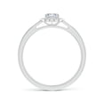 thumbnail image 2 of ANGARA Natural Style Cushion Diamond Halo Engagement Ring in 14K White Gold for Women (Size-4mm| Color-H| Clarity-SI2) | April Birthstone, Anniversary, Jewelry Gift for Women | Natural Diamond Ring, 2 of 9