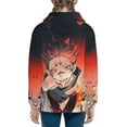thumbnail image 4 of Jujutsu Kaisen Ryomen Sukuna Kids' Hoodie 3d Print Sweatshirt Soft Pullover Hooded With Big Pockets For Boys Or Girls Small, 4 of 7