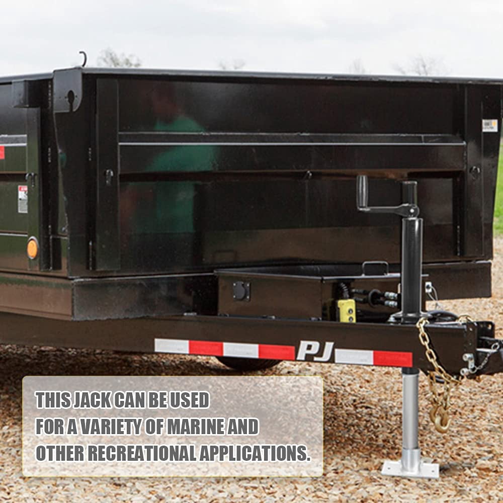 HPDAVV A- Frame Trailer Jack - 2000 lbs (1 Ton) Capacity - 14 Inches Vertical Travel for A-Frame Travel, Cargo and Utility Trailers