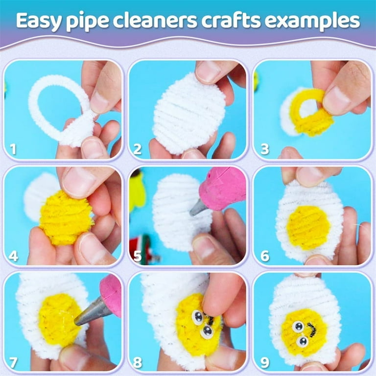 PATIKIL 100 Pcs Pipe Cleaners - 30cm/11.8 Inch Glitter Chenille Stems For DIY Crafts Diy Craft Supplies