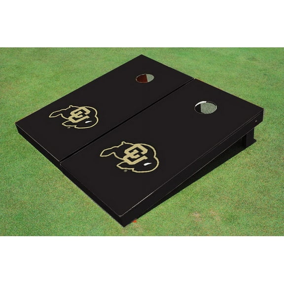 University of Colorado Black Matching Solid Cornhole Boards