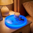 thumbnail image 6 of Lunxisen 1 Pcs Glows In The Dark Bathroom Tray Silicone Vanity Organizer Waterproof Countertop Tray for Toiletries Cosmetics Jewelry Dish Decor(23*23*2cm), 6 of 8
