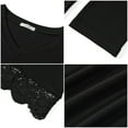 thumbnail image 5 of UVN Fall Tops for Women Long Sleeve Lace Trim V Neck Blouses Dressy Casual A Line Tunic Shirts, 5 of 8