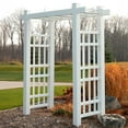 thumbnail image 5 of DuraTrel Windsor 72" x 85" White Vinyl Arbor, 5 of 6