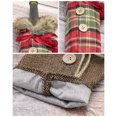 thumbnail image 3 of Naiovety Cubierta navideña para botella de vino, manga de cerveza, pajarita de felpa larga de Navidad, ropa de champán, suministros de arreglo Kits de decoración para fiestas Rojo, 3 of 6