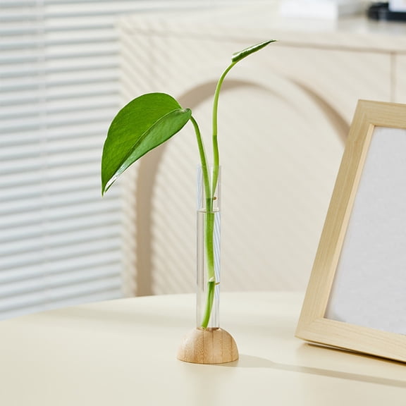 Gqtwoy Bamboos Holders Hydroponic Vase Flower Arrangement, Decorative Planter, Modern Geometric Design, Indoor Outdoor Decor, Home Office Aesthetic, Durable Plastic, Easy Maintenance