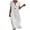 White, variant on Dvprdro V Neck Short Sleeve Cotton Linen Dress for Women Loose A Line Summer Daily Casual Solid