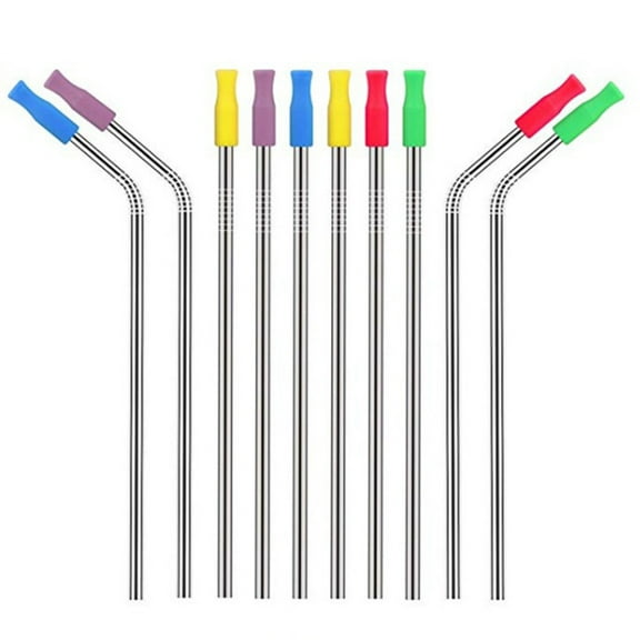 WRITWAA 50Set Multicolored Straw Caps for Reusable Straw Protect Teeth