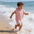 thumbnail image 2 of YunPes Toddler Girls Poncho Hooded Towels Loose Fit Soft Cotton Absorbent Swimwear with Tassel Summer Beach Swim Cover up, 2 of 7