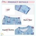 thumbnail image 4 of joogoo Anchors Ships 2 Piece Long Sleeve Tee and Pants Cotton Pajama Set 8Y, 4 of 7