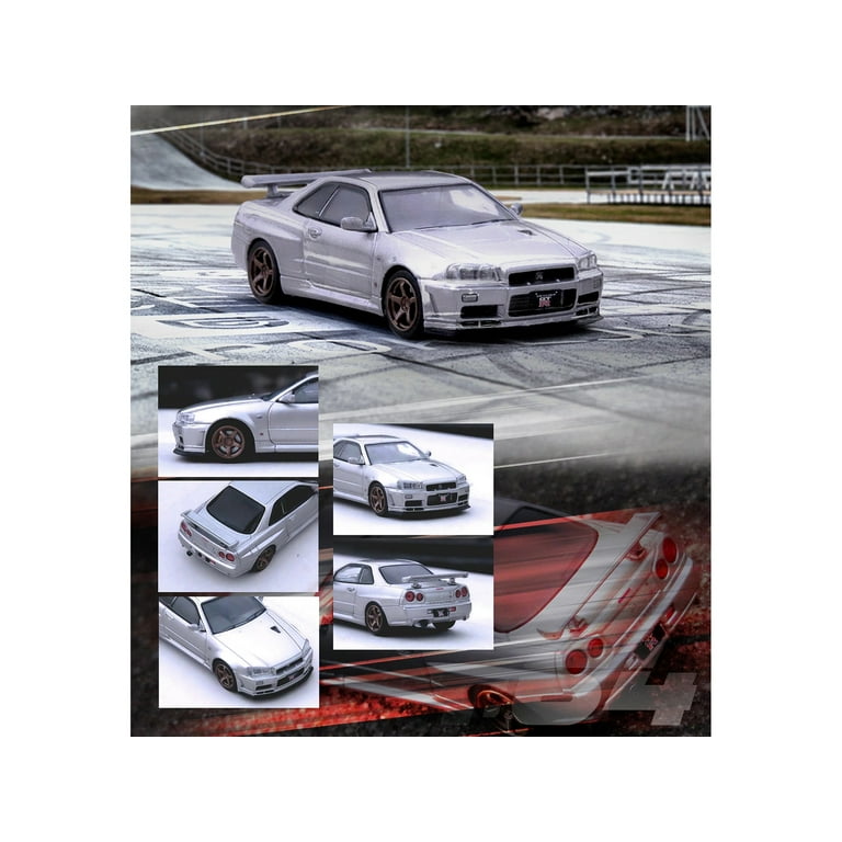 Nissan GT-R (R34) V-Spec II Silver Inno 64 - Walmart.com