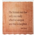 thumbnail image 3 of Ambesonne Saying Shower Curtain, Famous Mark Twain Quoting, 69"Wx84"L, Dark Peach Cinnamon, 3 of 3