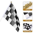 thumbnail image 4 of 50pcs Black And White Checkered Hand Flag Racing Polyester Flags, 4 of 5