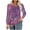 Purple, variant on Wancir Women's Color Block Tunic Tops Casual Long Sleeve Shirts Round Neck Pullover