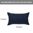 thumbnail image 3 of Unique Bargains 2-Pack Canvas Decorative Throw Pillow Cover Blue 12" x 20", 3 of 7