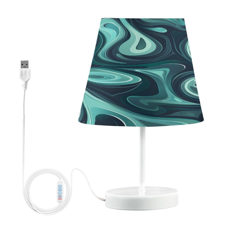 Swirling Liquid Shapes Desk Lamp LED Table Nightstand Lamps with 3 
