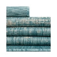 thumbnail image 6 of Unique Loom Outdoor Modern Collection Area Rug - Ombre (4' 1" Round Aqua/Ivory), 6 of 7