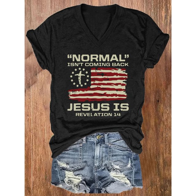 2025 Cross-border European and American women's clothing, Amazon v-neck short-sleeved casual loose top, bottom-up short-sleeved T-shirt