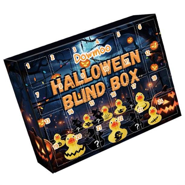 Caja de calendario de llegada de pato de Halloween, regalo sorpresa novedoso con temática animal para niños