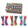 thumbnail image 2 of United Oddsocks Hop Skip & Funk US 13.5 - 8 Set Of 6 Fun Pattern Odd Socks Girls, 2 of 4