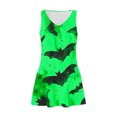 thumbnail image 4 of WFJCJPAF 2025 New Halloween Halloween Dresses for Women You Wear to Halloween Wedding,Women's Summer Comfort Fashion Printing Pocket Sleeveless V-Neck Dress - Green S, 4 of 5