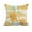 Gold, variant on 18 x 18 Inch Orange Floral Print Decorative Polyester Throw Pillow with a Linen Texture