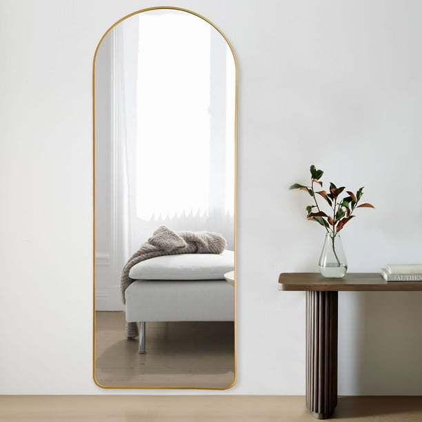 NeuType Gold Arch Arch Full Length Mirror 71"x24" Round Corner