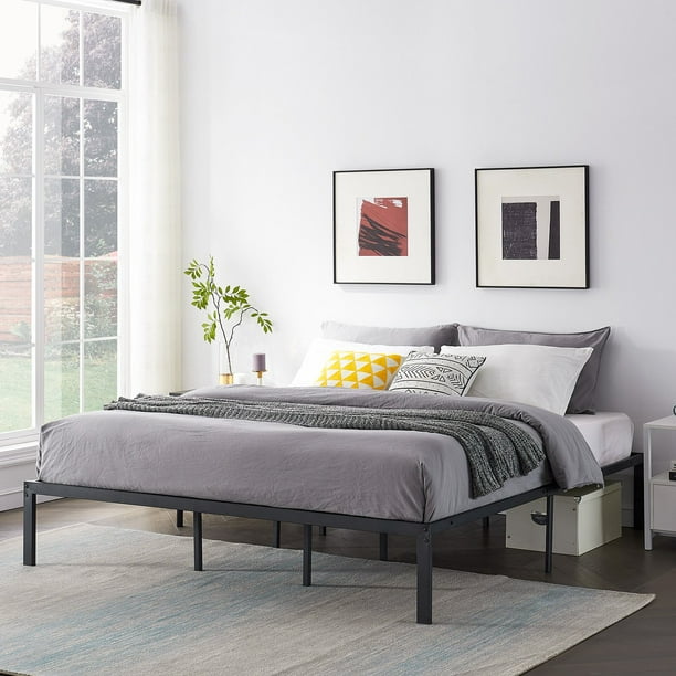 Vecelo King Size Bed Frame Heavy Duty, King Size Bed Base And Mattress