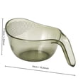 thumbnail image 3 of Leodye 1PCS Handheld Transparent Rice Washing Bowl with Handle Multi-purpose Plastic Strainer for Rice Fruits Vegetables Kitchen Rinsing -10.24 × 4.53 × 6.89 in, 3 of 7