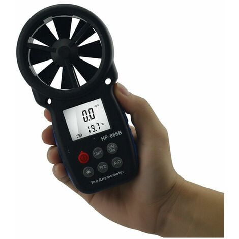 Anemometer Handheld with Tripod Compatibility, Wind Speed Meter with Wind Chill Function, Backlit Air Flow Meter for Professional Use
