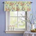 thumbnail image 4 of Valance for Windows,Easter Rabbit Egg Flower Valances Curtain Rod Pocket Valance for Kitchen Bedroom Living Room Bathroom,Spring Farmhouse Theme Green Short Curtains Window Treatment 42x12in, 4 of 9