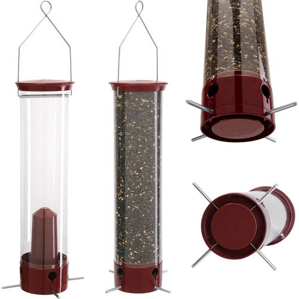 Droll Yankees Dipper Wild Bird 5 lb. Polycarbonate Tube Bird Feeder 4 ports