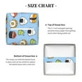 thumbnail image 5 of Sikiie Kawaii Sushi (2) Leather Tissue Box Cover Square, tissue box holder, Tissue Box with Bottom Belt-5.2”x5.2”x5.2”, 5 of 7