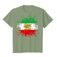 thumbnail image 6 of GEWSEY Women's Lion Sword Sun Iran Flag Crew Neck Short Sleeve Cotton T-Shirt (Light Green, M), 6 of 6